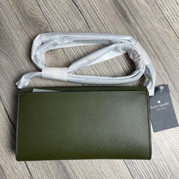 Kate Spade Dana Small Flap Crossbody Bag - Enchanted Green - KE623 - $249 - Picture 2 of 10
